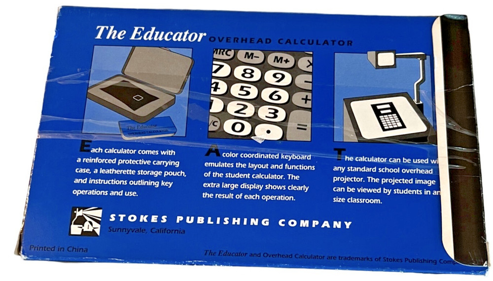The Educator Basic Overhead Calculator TI-108 Case Guide Stokes Teaching Tool