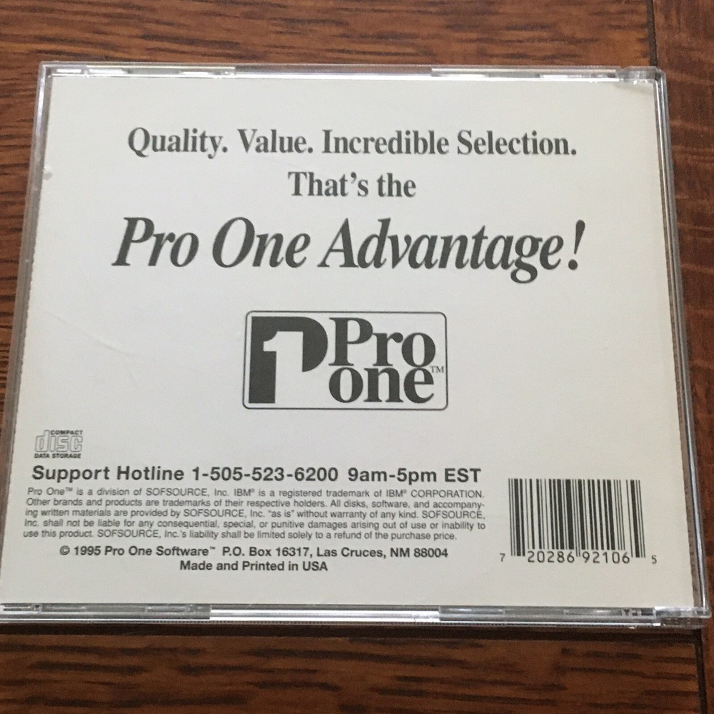 Pro One Multimedia Middle School Grammar I CD-ROM Windows 1995 MINT!
