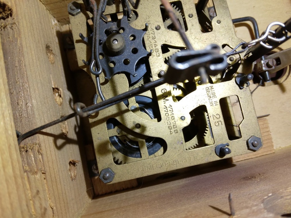 VINTAGE CUCKOO CLOCK WITH  E. SCHMECKENBECHER MOVEMENT