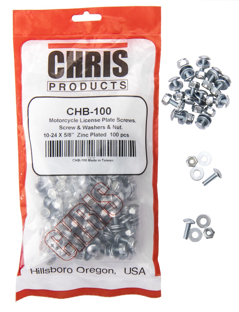 Chris Products License Plate Fasteners CHB100