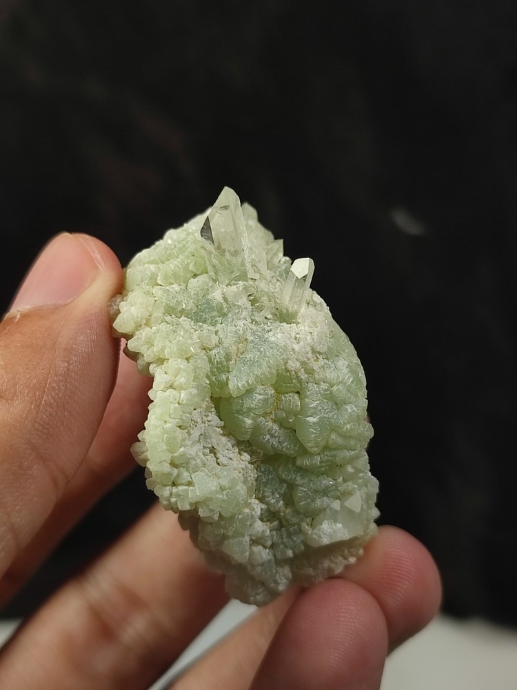 Calcite With Prehnite Nice Color & Termination-Afg.