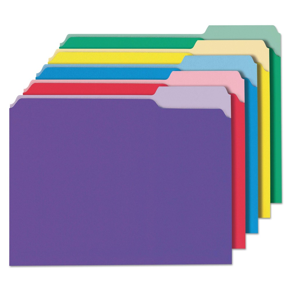 One Bright Top Tab Classification Folder, Assorted (10506)