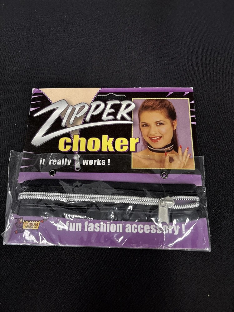 Zipper Choker Costume Accessory