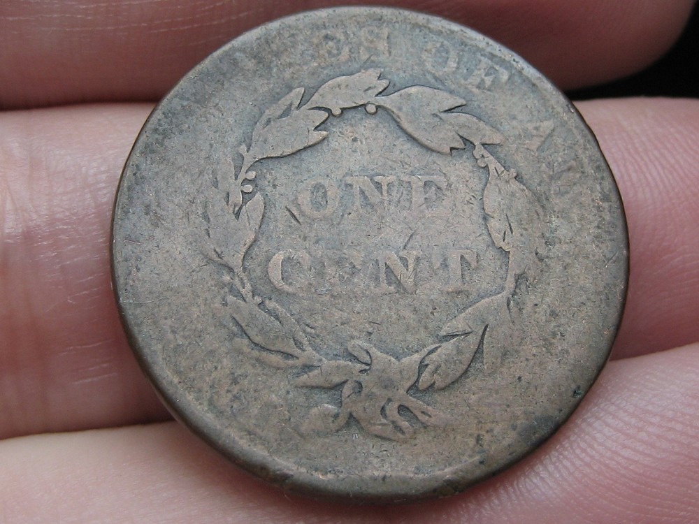 1835-1839 Matron Head Modified Large Cent Penny- Young Head