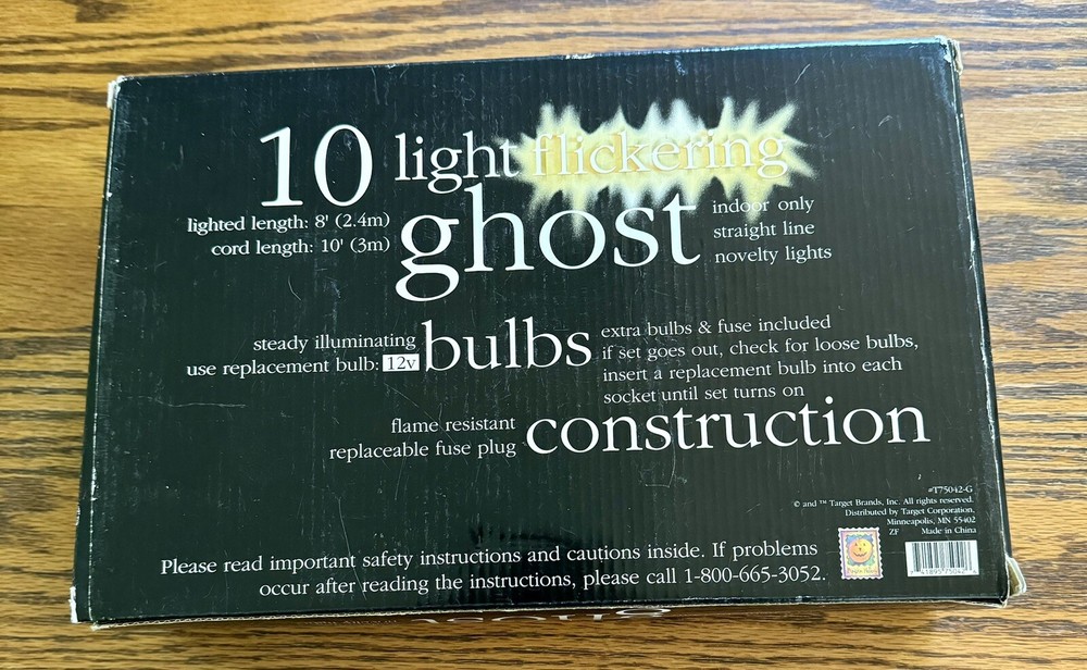 Dancing Ghosts & Skeleton Lights Ghost Halloween Indoor Novelty Tested Works