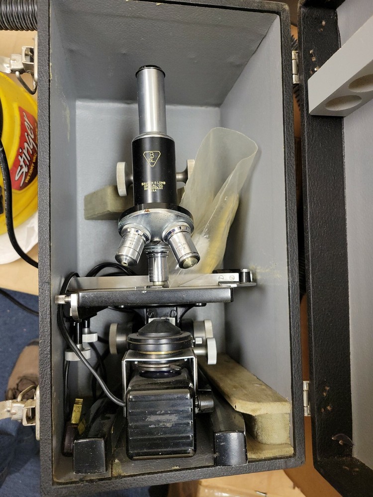 Antique BAUSCH & LOMB OPTICAL CO. VINTAGE MICROSCOPE