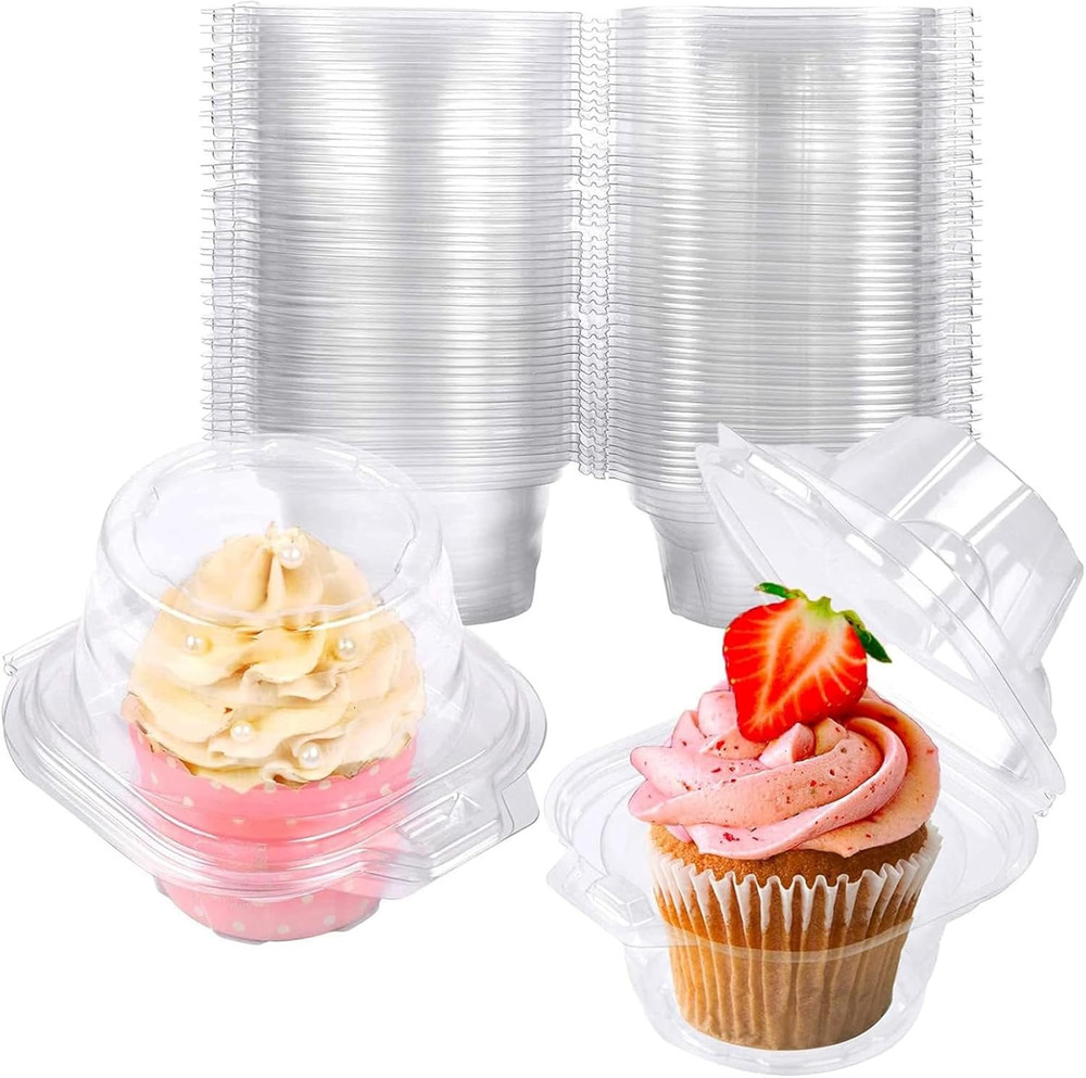 Individual Cupcake Containers 25 50 100 Pack Clear Dome Muffin Boxes