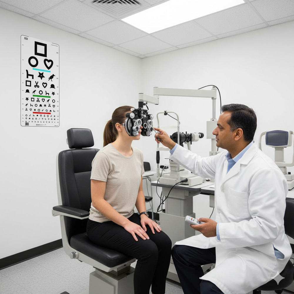 Ewing Illiterate Optometric Eye Chart Vision Testing Chart for Eye Exams