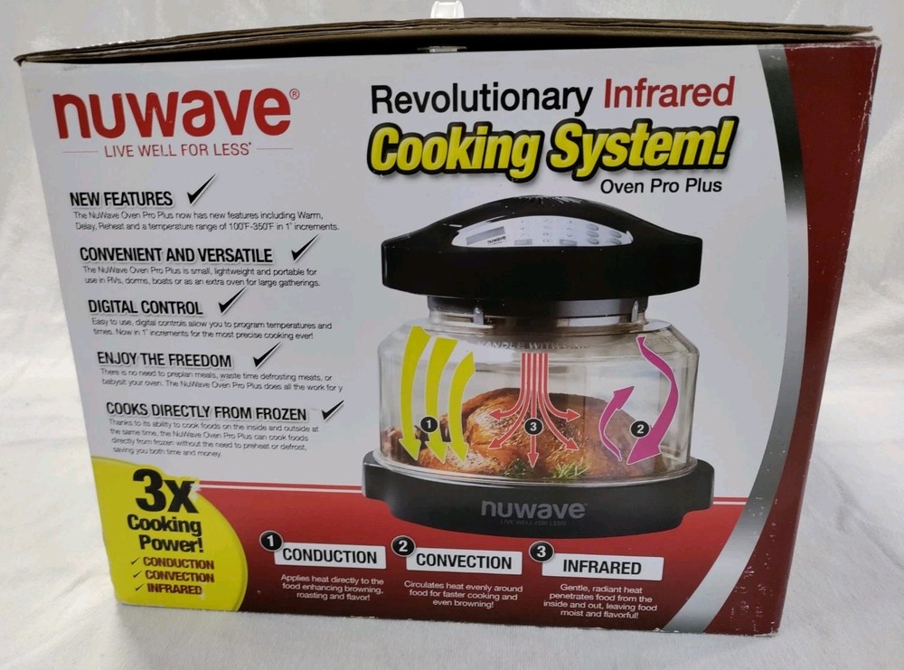🆕Nuwave Infrared Oven Pro Plus Cooking System 20631 Convection Programmable NOB