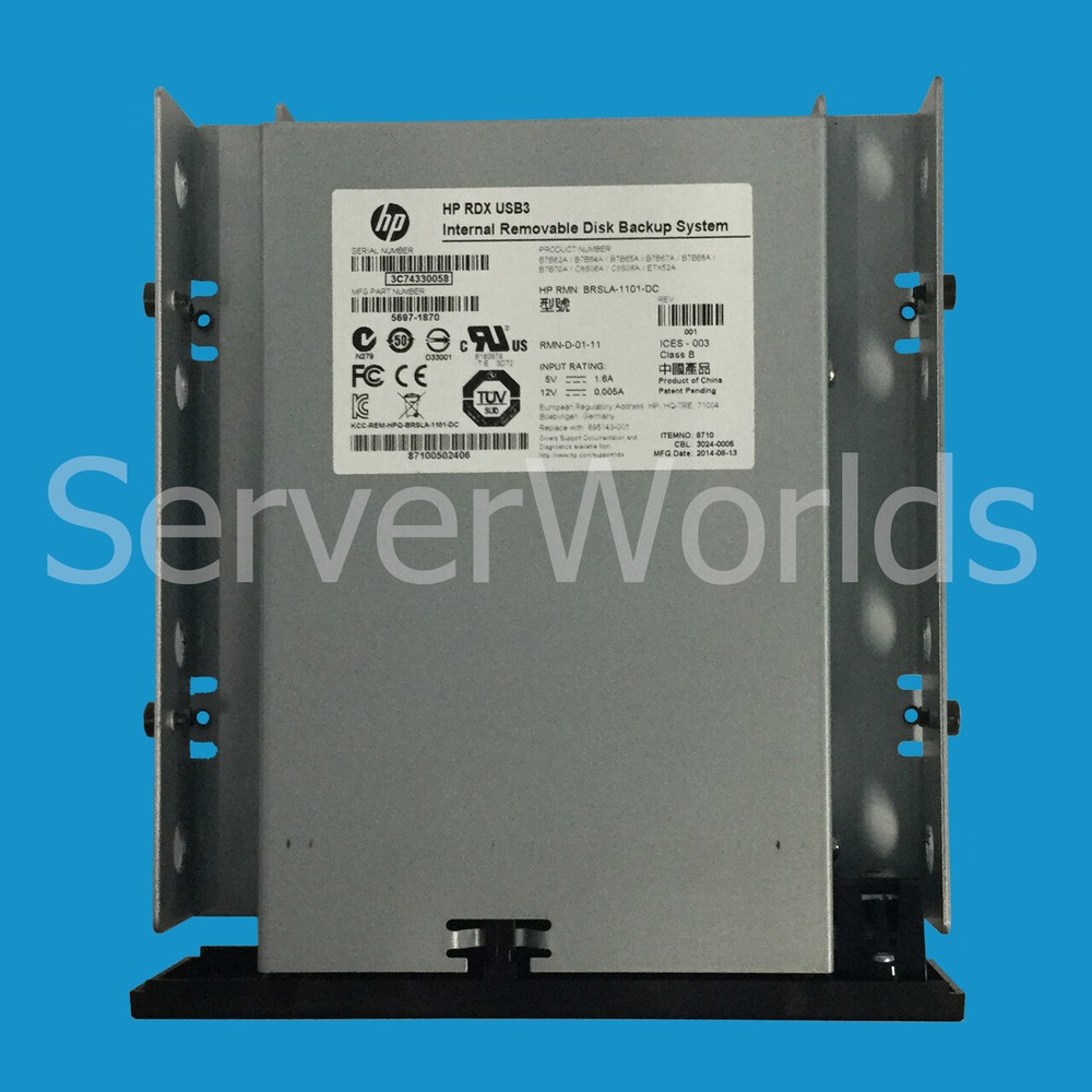 HP 695143-001 RDX USB3 internal Backup Modules 5697-1870
