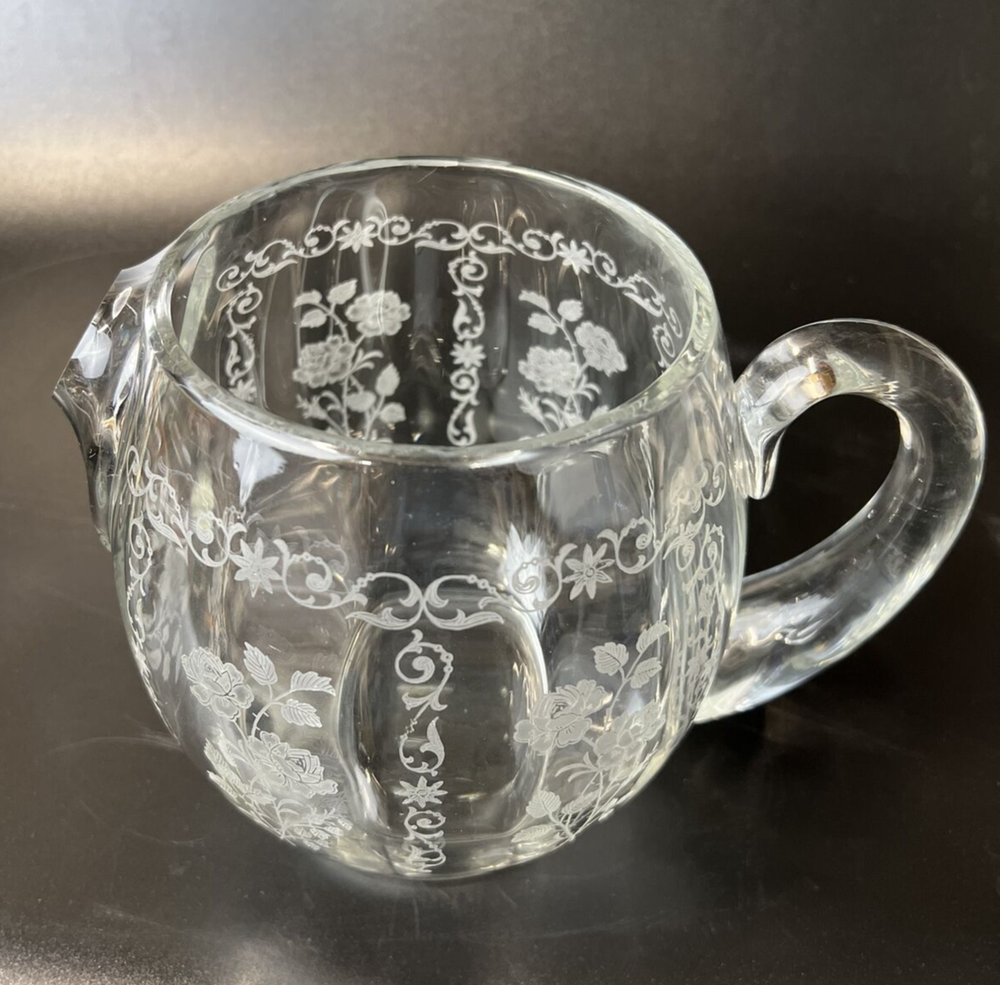 Fostoria Midnight Rose Ice Lip Jug