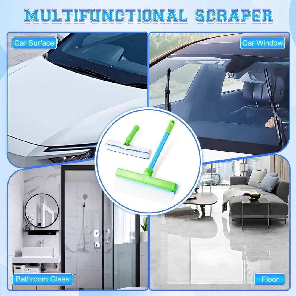 Window Cleaning Kit, Squeegee, Recyclable Silicone Green