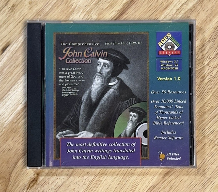 John Calvin Collection CD-ROM PC/Mac Educational Software Bible Commentaries HTF