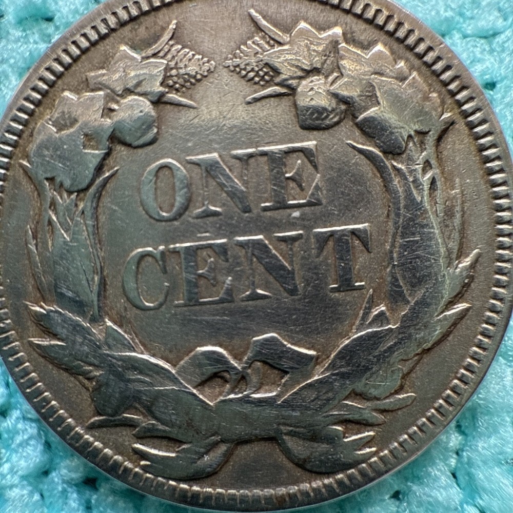 1858 Large Letters Flying Eagle Cent Nice Coin Penny Cleaned