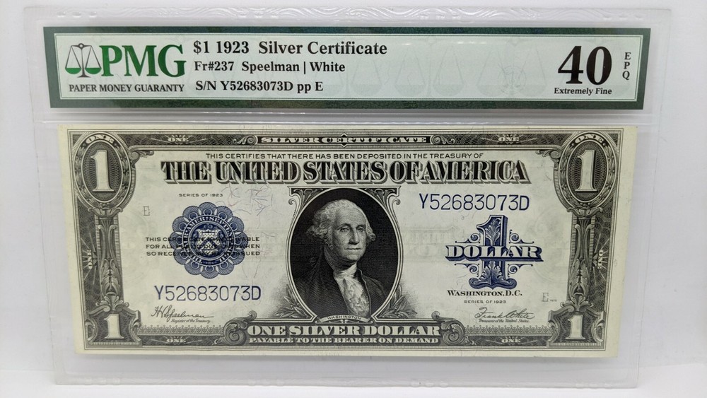 1923 $1 Silver Certificate - PMG 40 EPQ - Fr#237 - Large Size Note