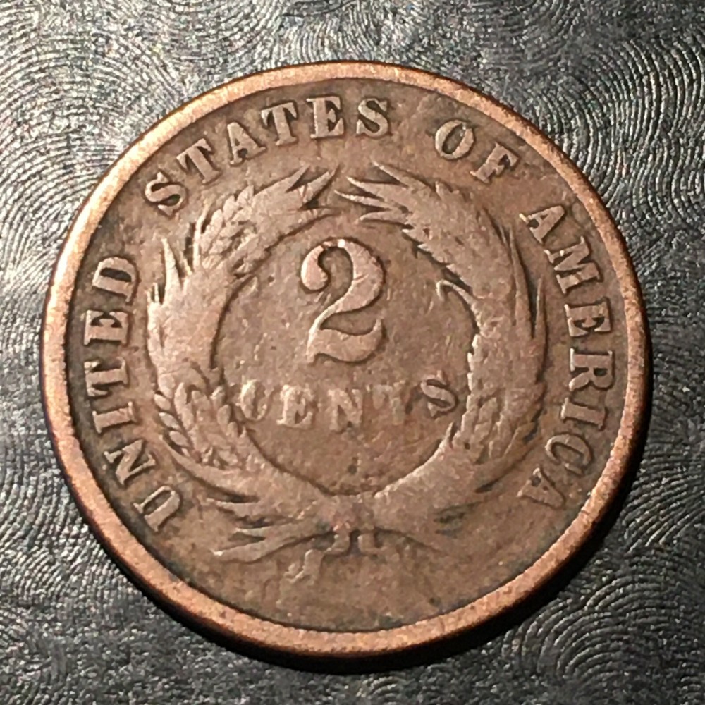 1868 Two Cent Piece - High Quality Scans #L237