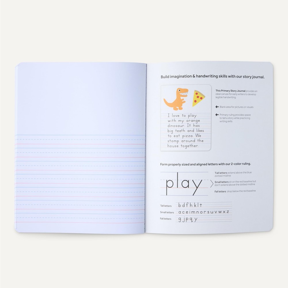 Amazon Basics Primary Composition 100 Sheets, 9.75" x 7.5", Multiple colors