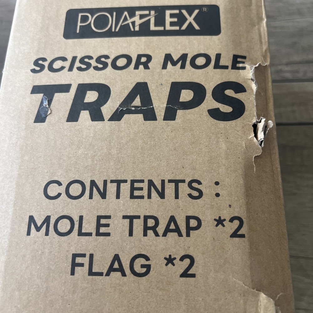 Poiaflex Scissor Mole Traps Open Box