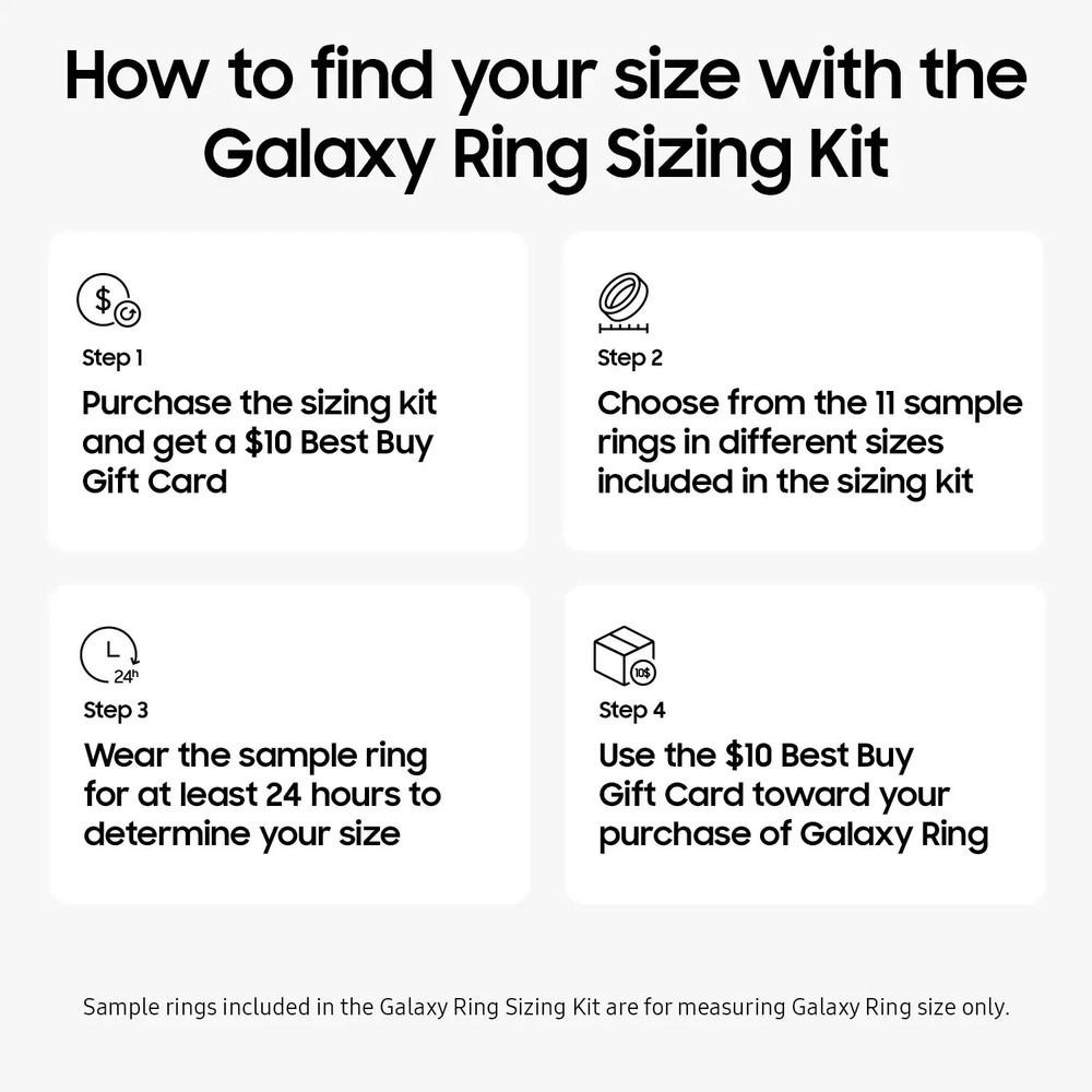 Open-Box Excellent: Samsung - Galaxy Ring Size Before You Buy Size 10 - T...