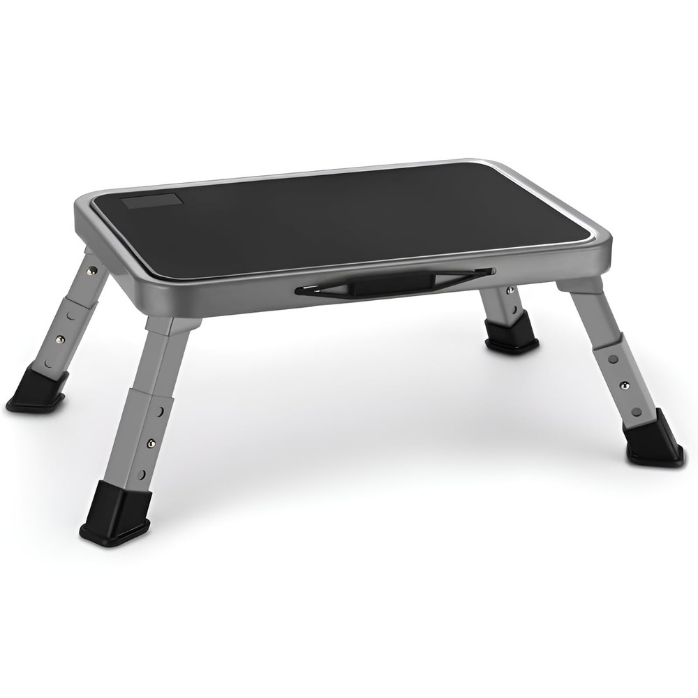 Foldable Step Stool, Adjustable Step Stool with a Non-Slip Platform, Step Lad...