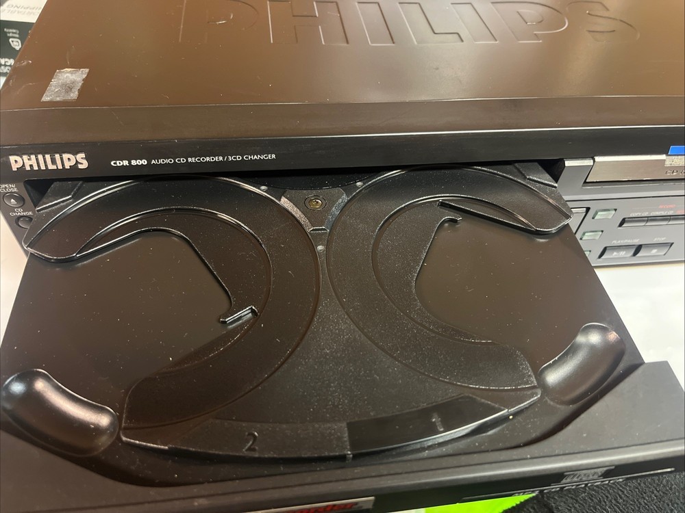Philips CDR-800 Audio CD Recorder 3-CD Changer No Remote - Tested