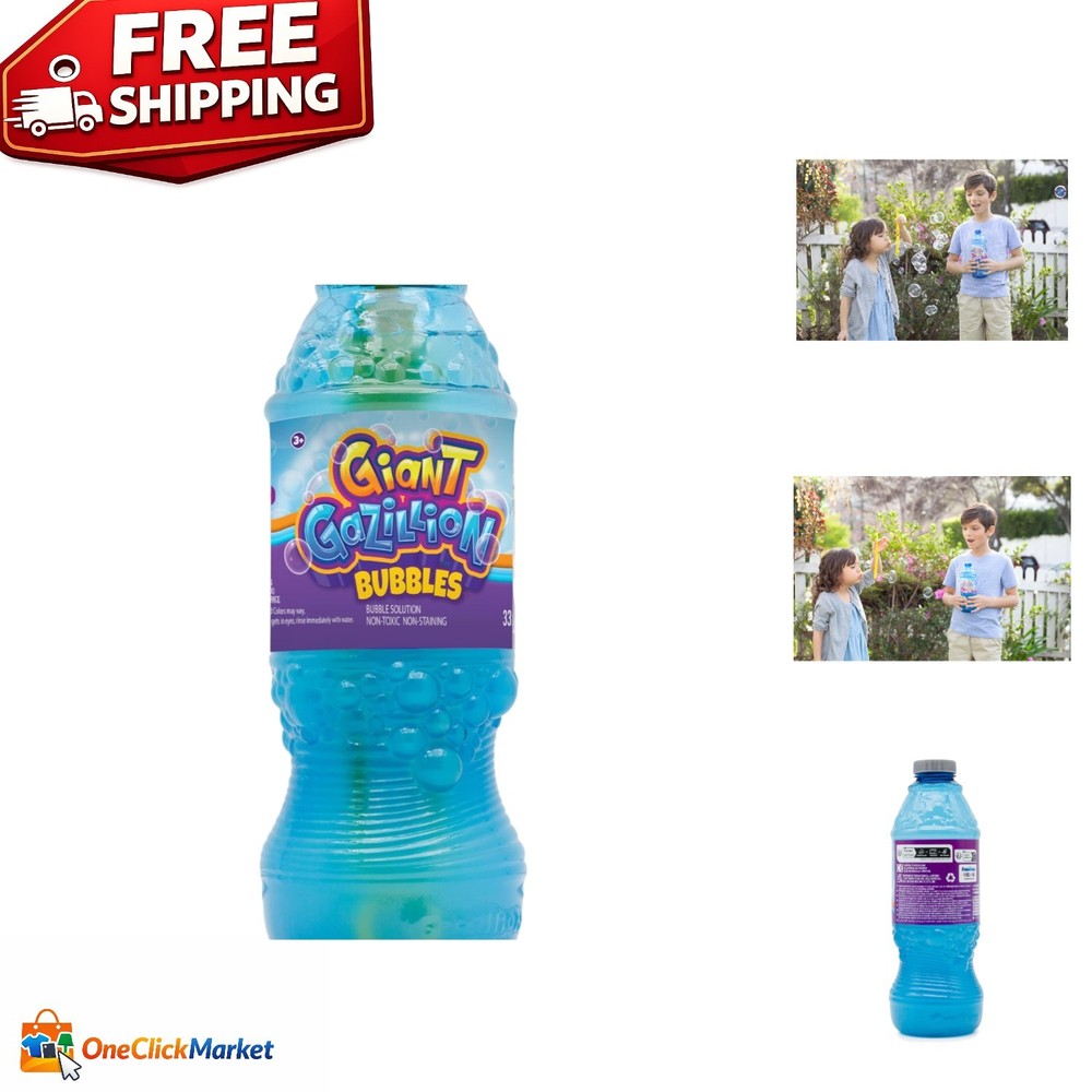 Safe & Non-Toxic 1L Giant Bubble Solution with Multi-Wand for Exciting Displays
