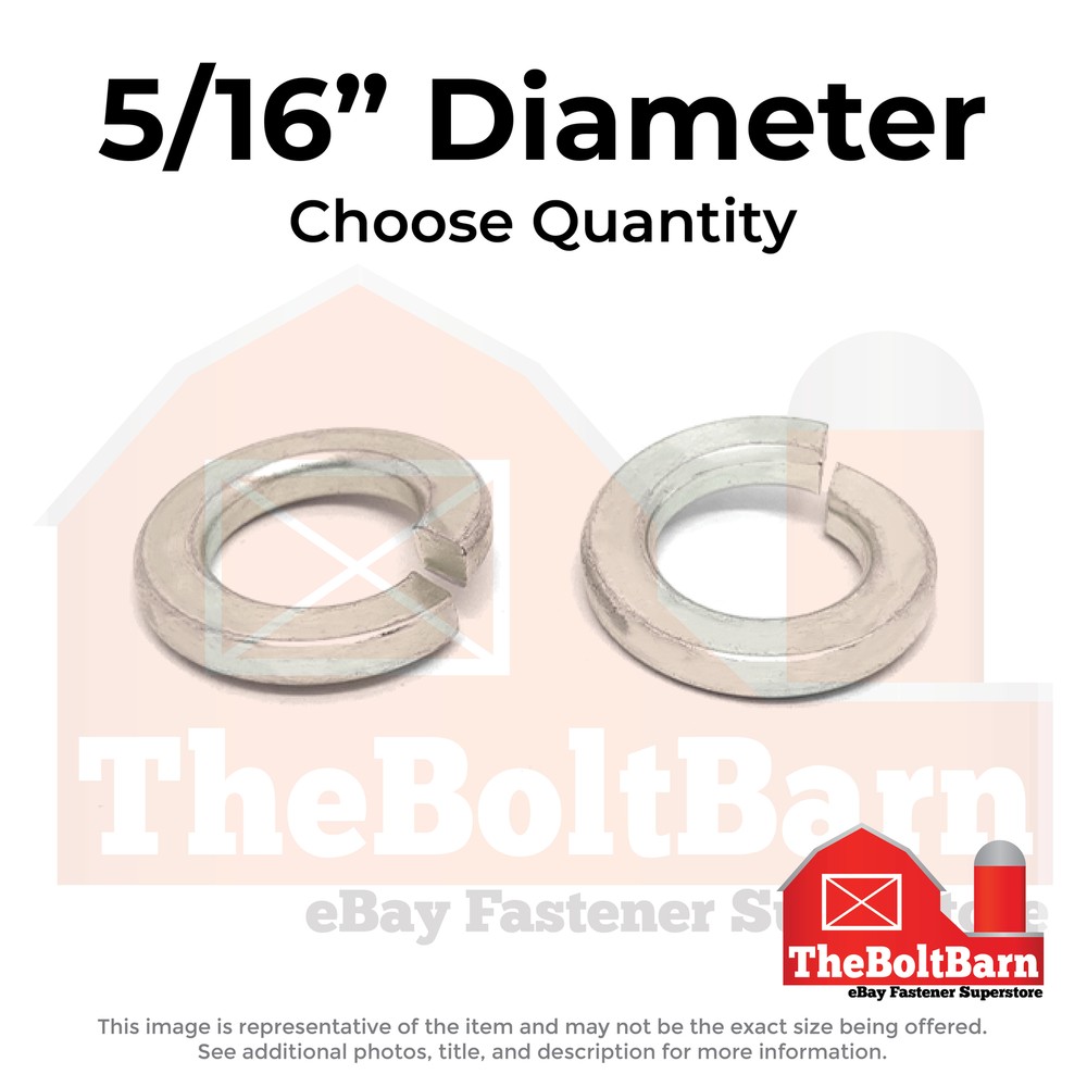 5/16" Stainless Steel Split Lock Washers (Choose Qty)