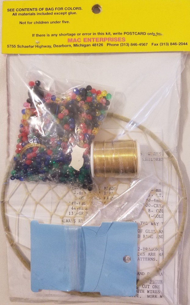 Faceted Bead Bug Mobile MAC-A-BEAD-EZE Beading Craft Kit Mac Enterprises VTG
