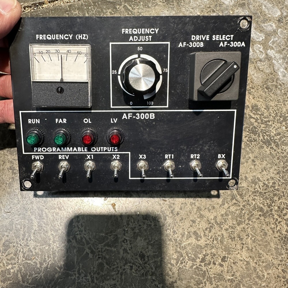 Frequency Adjust Drive Select Control Panel AF-300B Programmable Outputs