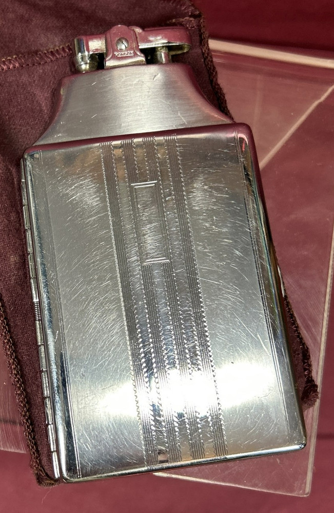 Vintage Ronson Cigarette Case RAM Lighter, Art Deco 1950s