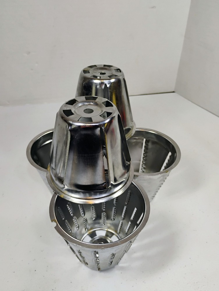 Vintage Hand Crank Food Processor With 5 Cones NO BASE