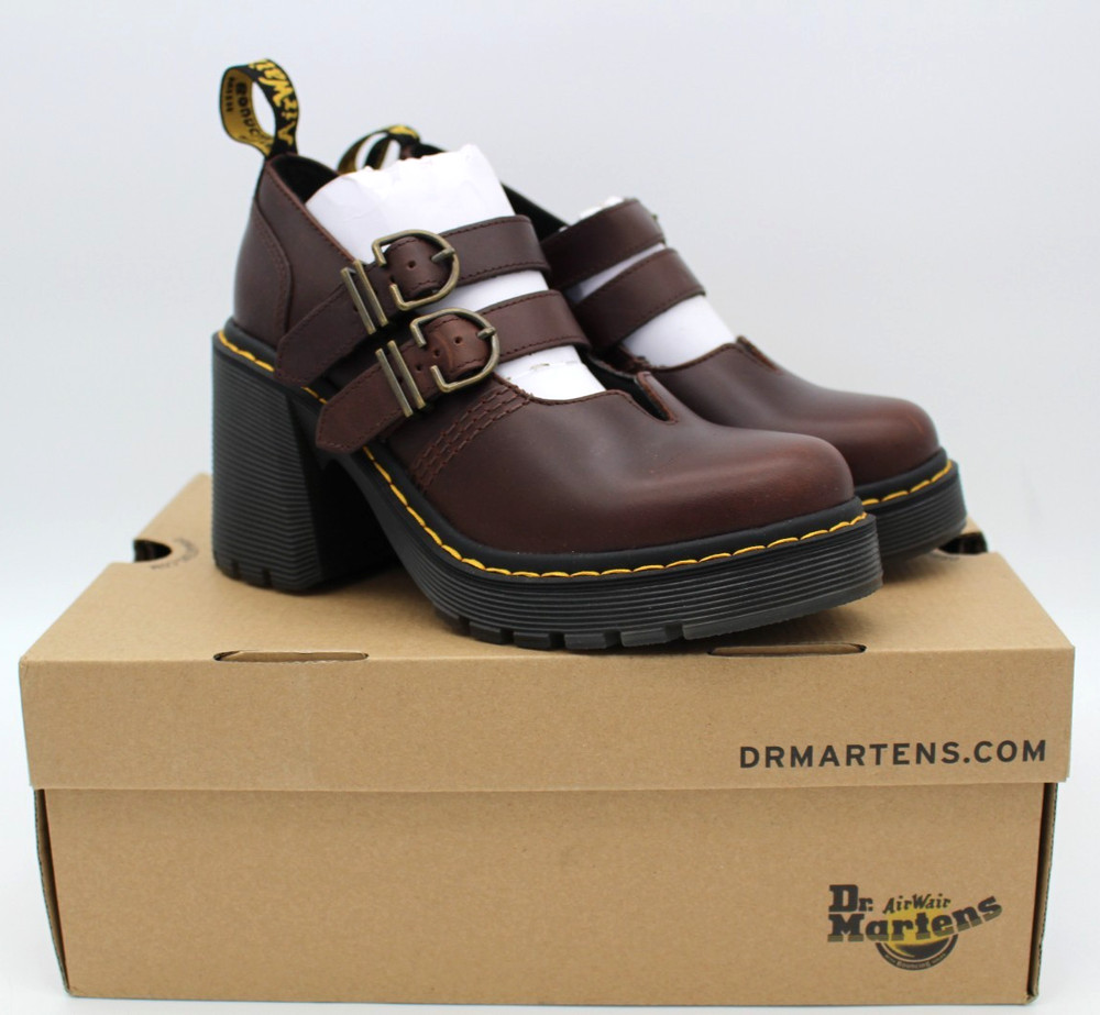 Dr. Martens Womens Eviee Platform Dark Brown Womens Boots - Size 7