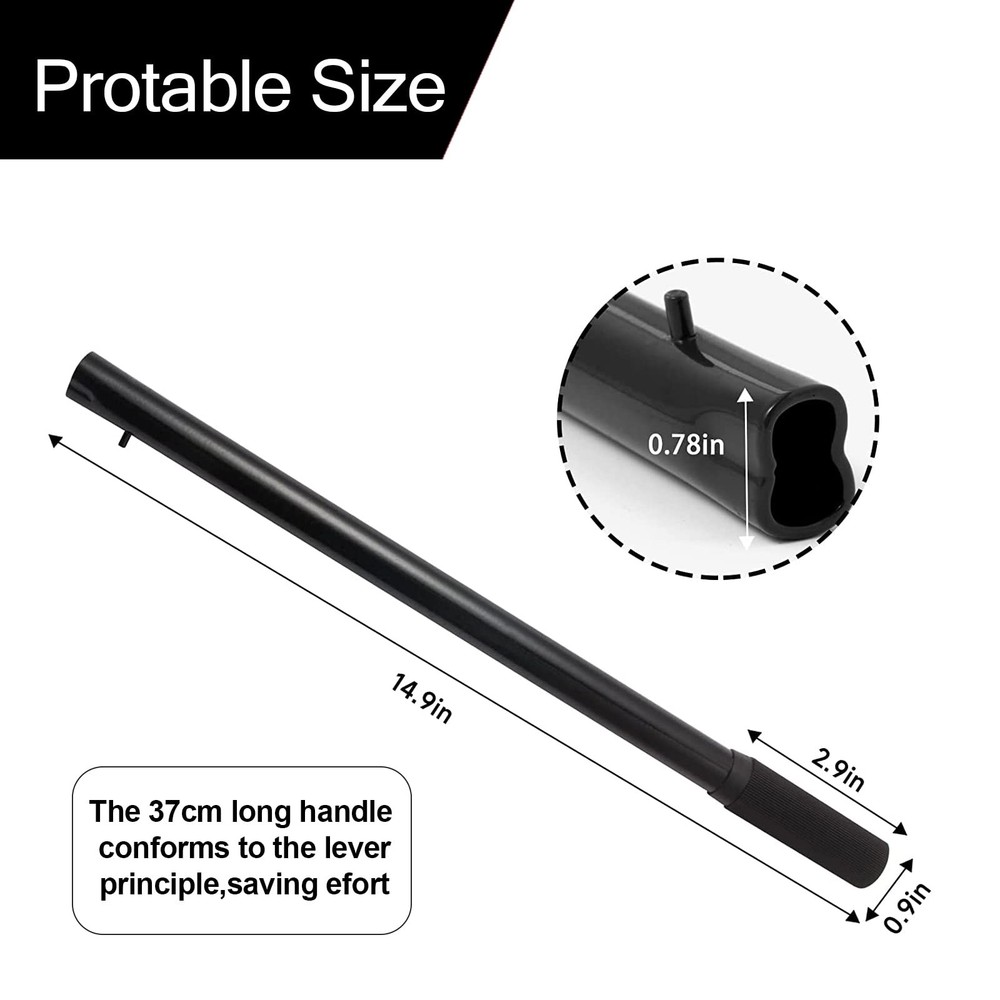 Horizontal Hydraulic Jack Handle 2 Ton, Jack Handle Replacement, with Rubber G