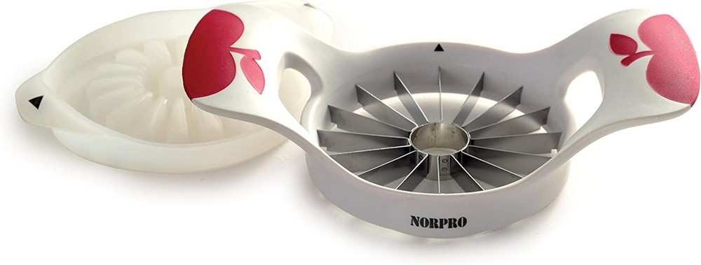 Norpro Grip-EZ Fruit Wedger with Push Plate, 16 Sections