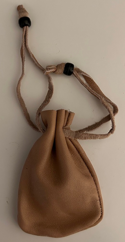 2"x3" Soft Leather Drawstring Bag Pouch!