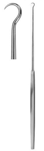 Gillies (Converse) Skin Hook, 7", Sharp 1-Prong, 2mm, Premium