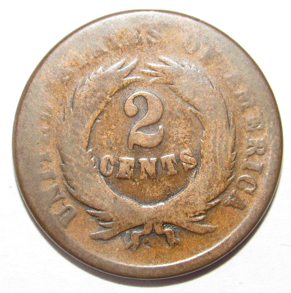 1864 Two Cent Piece VG (E117)