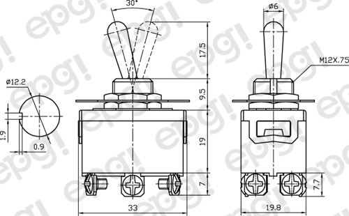 5 PACK - DPDT (ON/ON) MEDIUM DUTY TOGGLE SWITCH 10AMP-125V # ST93-5PK