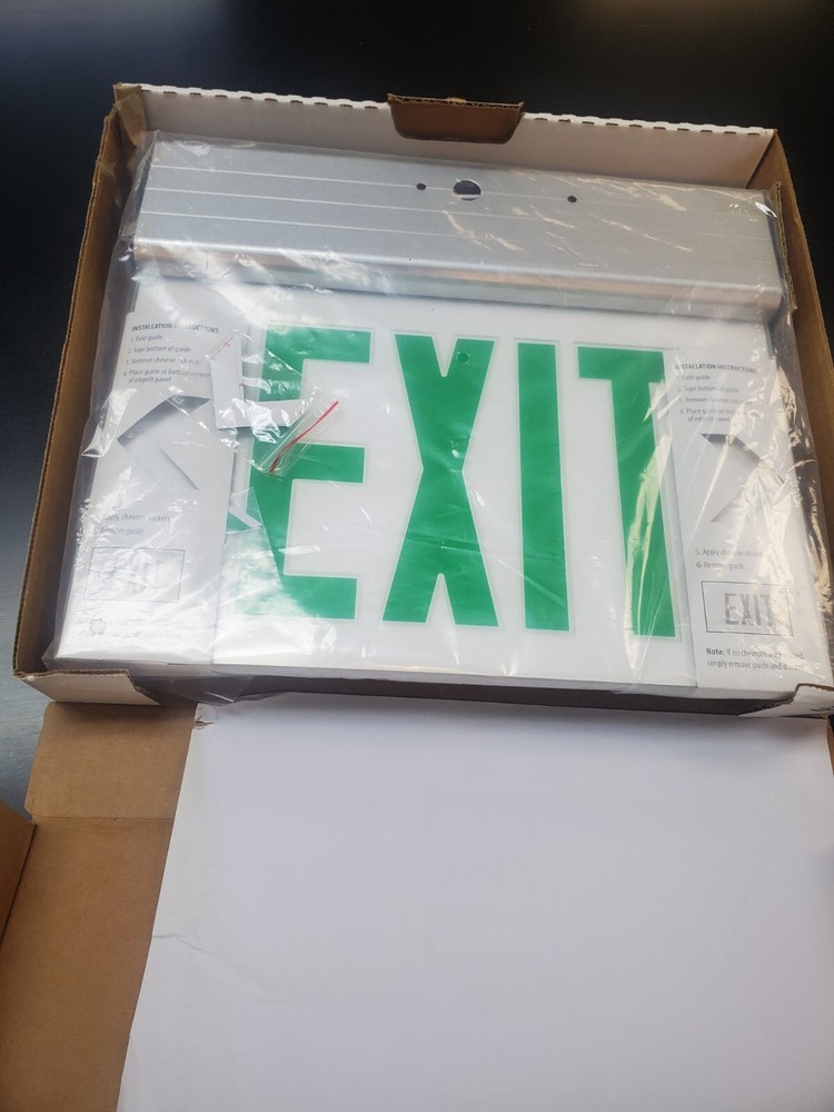 Mule Green Exit LED Sign CEL-2-A-GW-BA-U