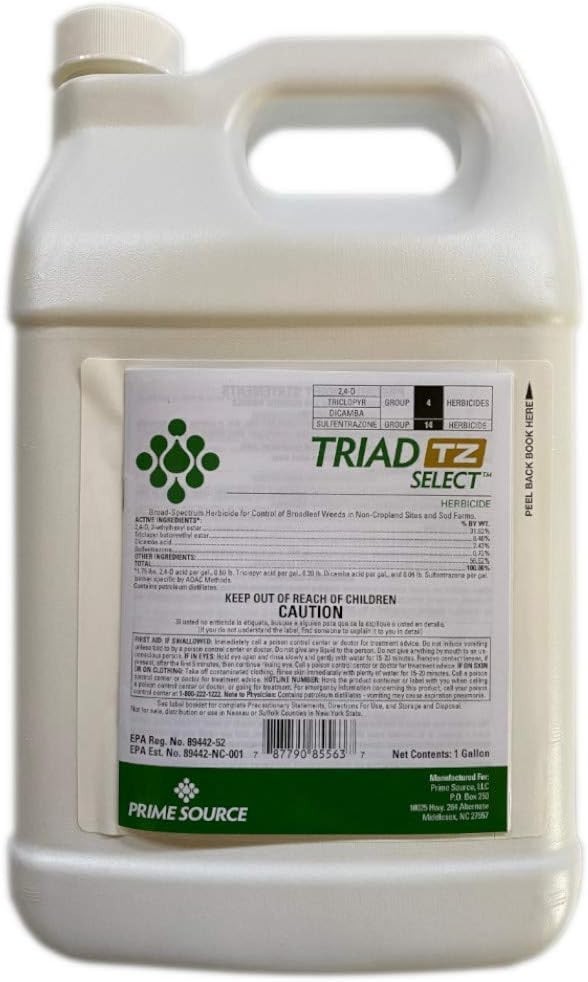Prime Source Triad Select Herbicide Broadleaf Weeds & Weed Grasses Gallon