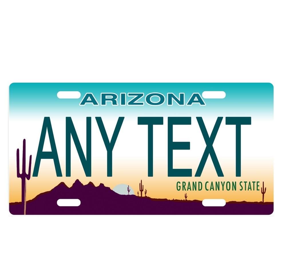 Novelty, Personalized State License Plates-Arizona. Three Sizes Available