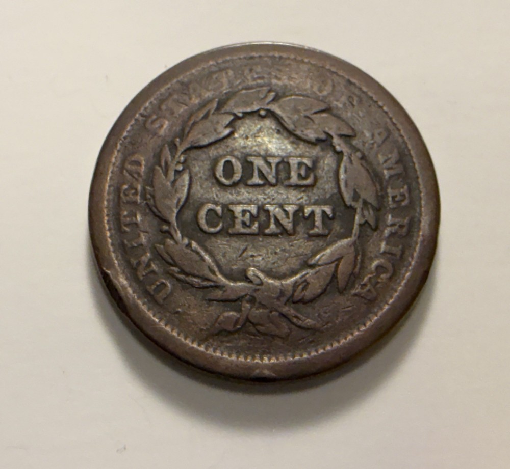 1840 'Small Date' Braided Hair Large Cent
