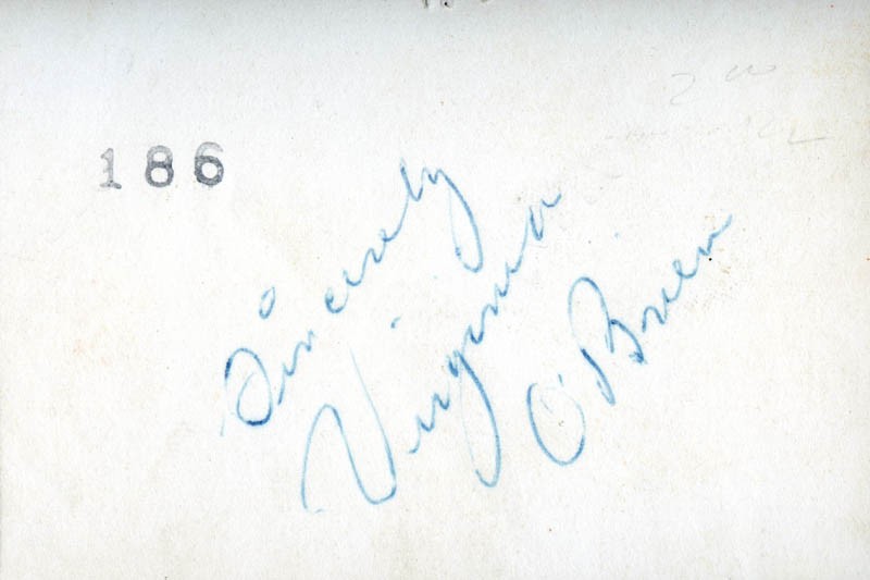 VIRGINIA O''BRIEN - PHOTOGRAPH SIGNED