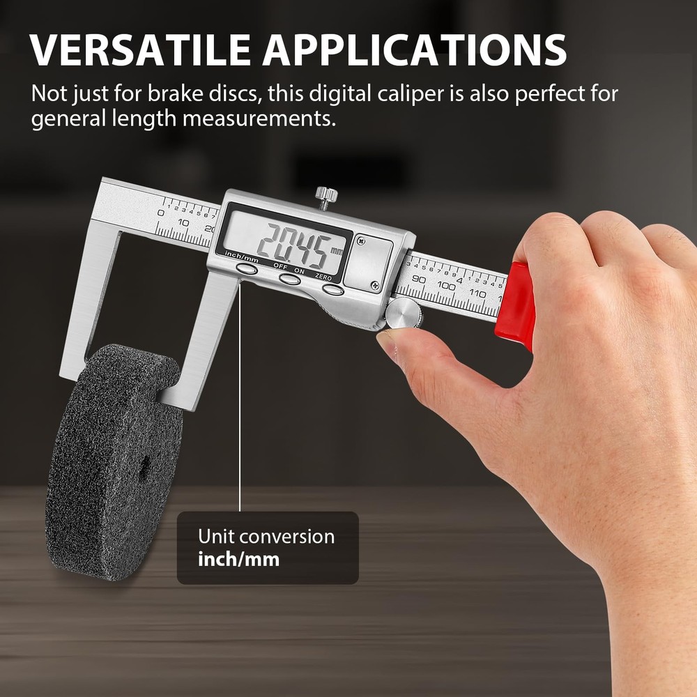 Digtal Caliper Disc Brake Rotor Micrometer Digital Caliper Measuring Tool for...