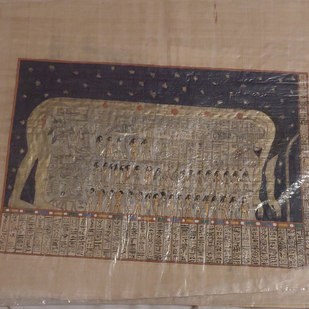 Cleopatra Egyptian Handpainted Papyrus Artwork with Authentic Certificate