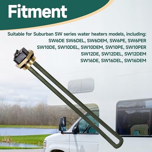 Replacement 520900 RV Water Heater Element for Suburban for 520900 with Socket