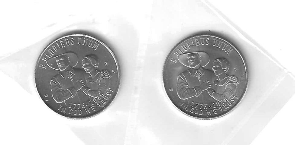 2026 P&D SEMIQUINCENTENNIAL QUARTERS - MAYFLOWER COMPACT - UNC.