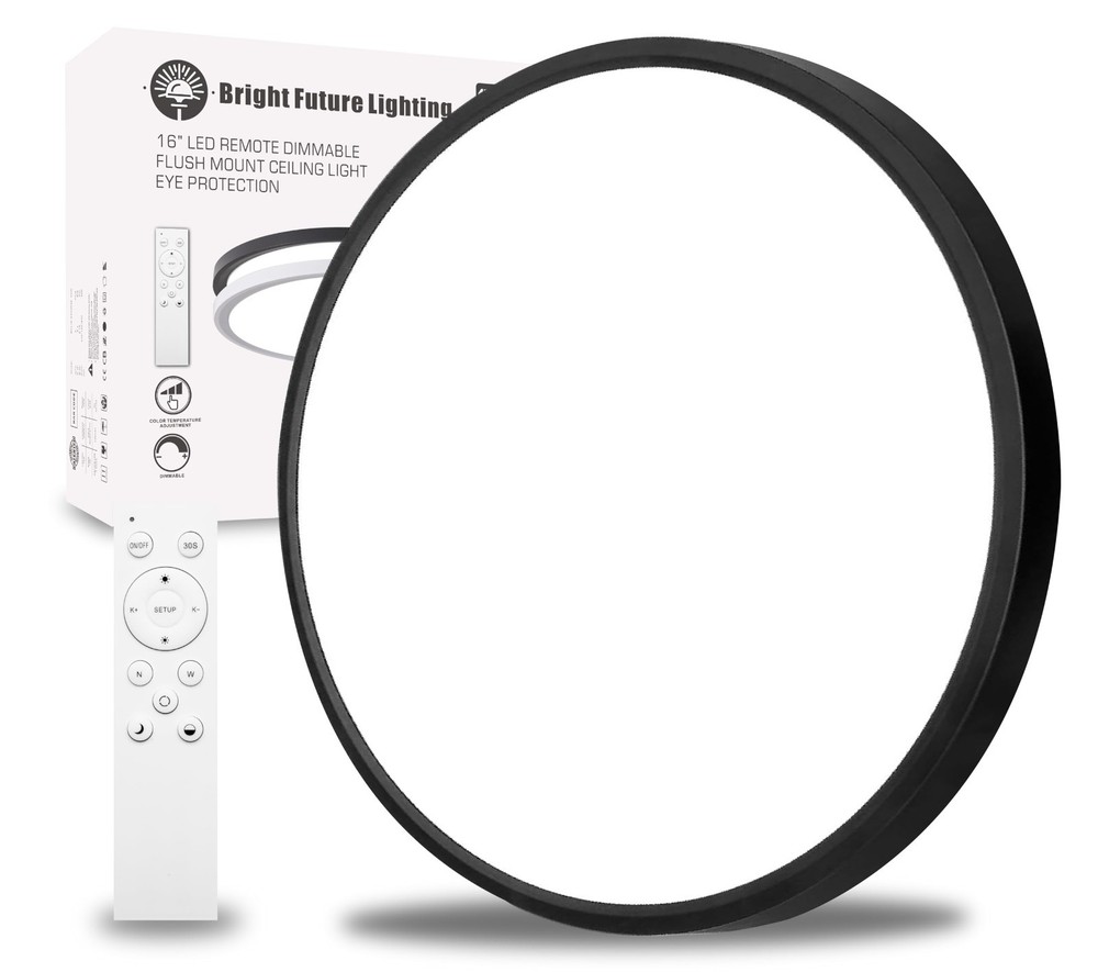 20" Dimmable LED Flush Mount Ceiling Light Panel, 40W 4350LM, Adjustable Color 2