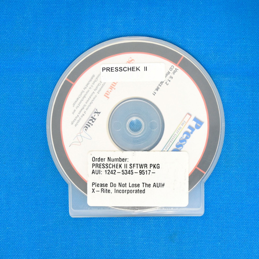 X-Rite SunChemical PressChek II 5.1.2 Software next Generation in color Control