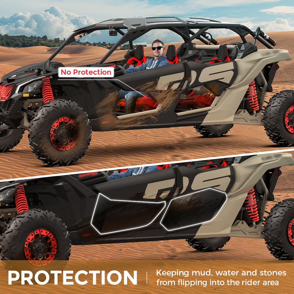 4 Doors Half Lower Door Panel Front & Rear For Can Am Maverick X3 Max 2017-2025
